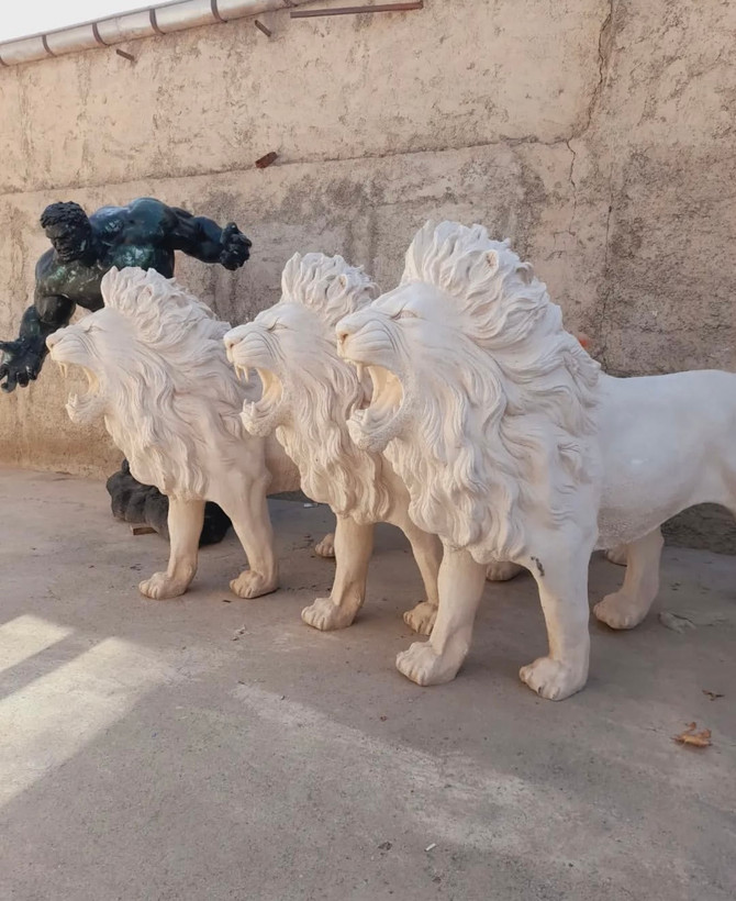 مجسمه شیر فایبرگلاس
