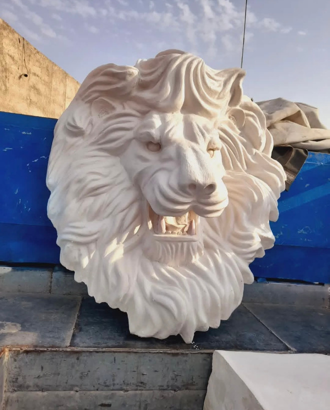 مجسمه شیر فایبرگلاس